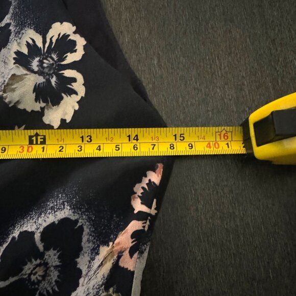 Rebecca Taylor Navy Blue Floral Print Flare Dress, Size 2 - Picture 7 of 7